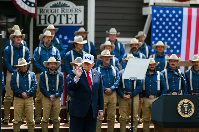 President Donald J. Trump delivers remarks at the Burning Hills Amphitheatre in Medora, North Dakota on Wednesday, July 1, 2026. (Official White House Photo by Daniel Torok)