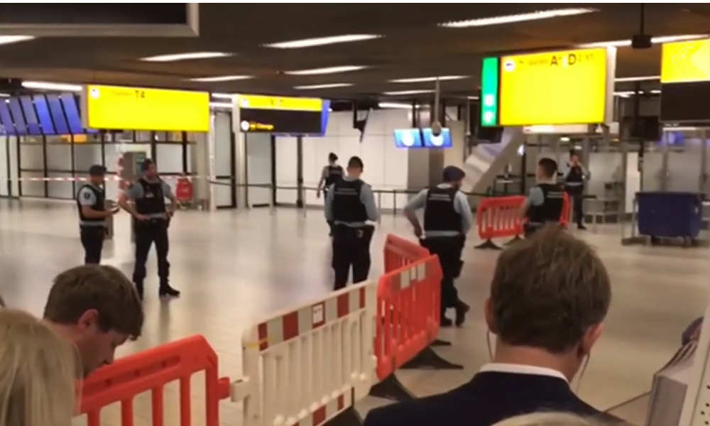 Schiphol airport: Dutch military police investigating 'suspicious situation' on plane
