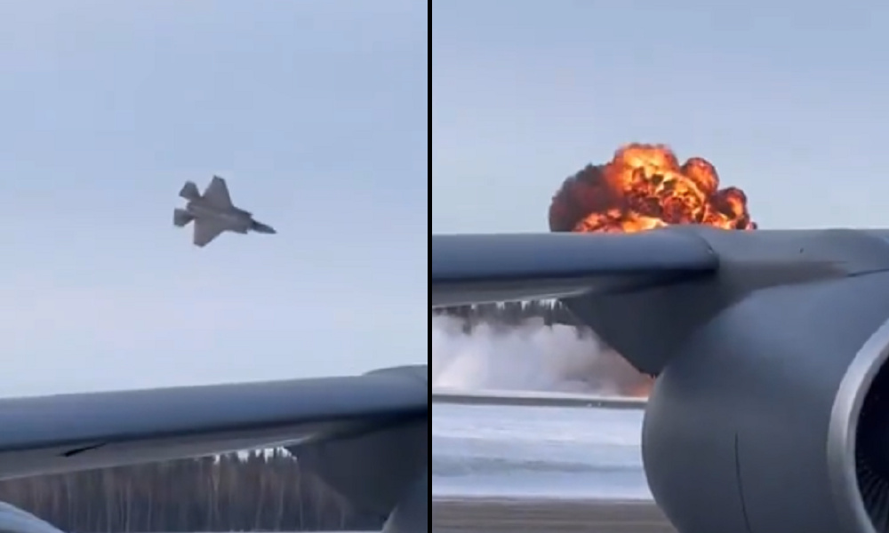 F-35 fighter jet crashes at Eielson Air Force Base in Alaska - BNO News