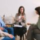 Psychotherapist giving advice to a group of patients