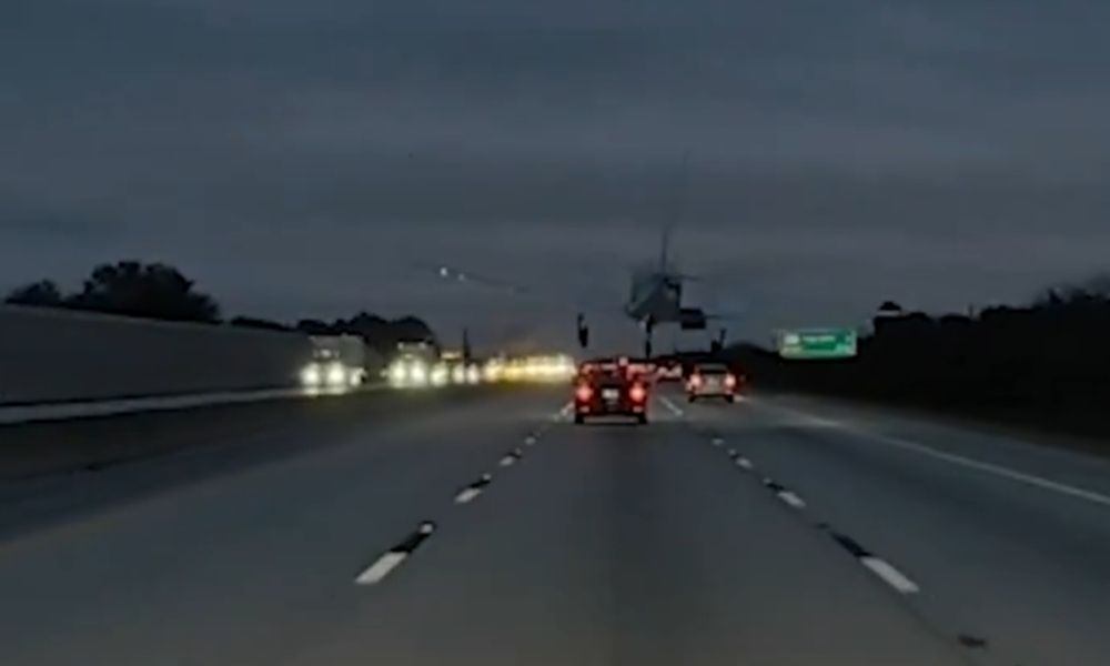Dashcam video shows plane hitting car during emergency landing on I-95 in Florida